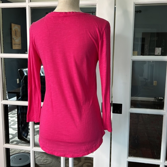 LUCKY BRAND long sleeve tee, hot pink, size S - Picture 3 of 7